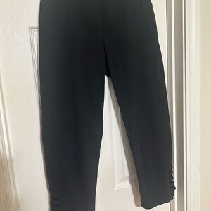 Women’s Black Capri with interesting leg detail
